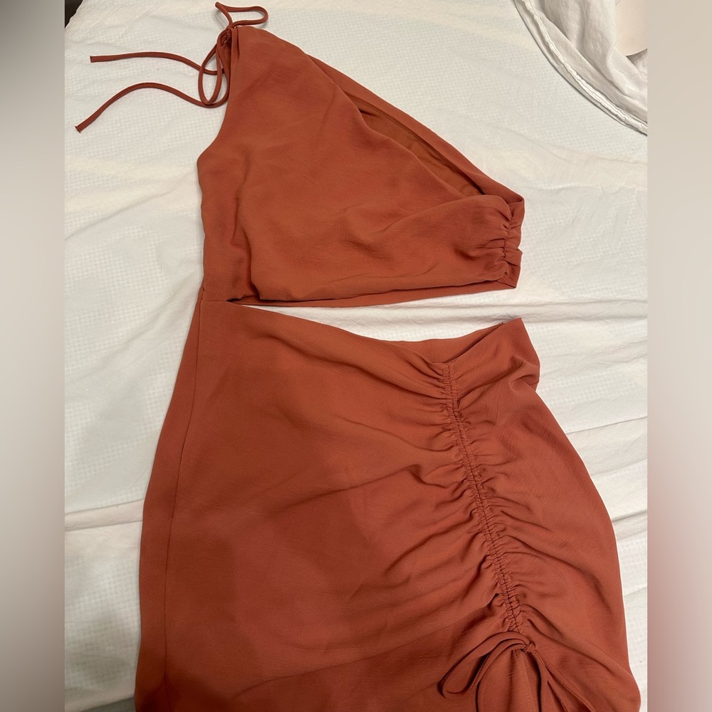 ZARA crop dress orange